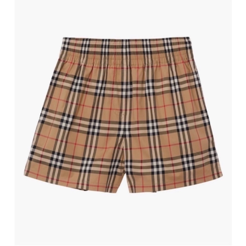 Authentic Burberry Audrey Check Side Stripe
Stretch Cotton Shorts- Size 8